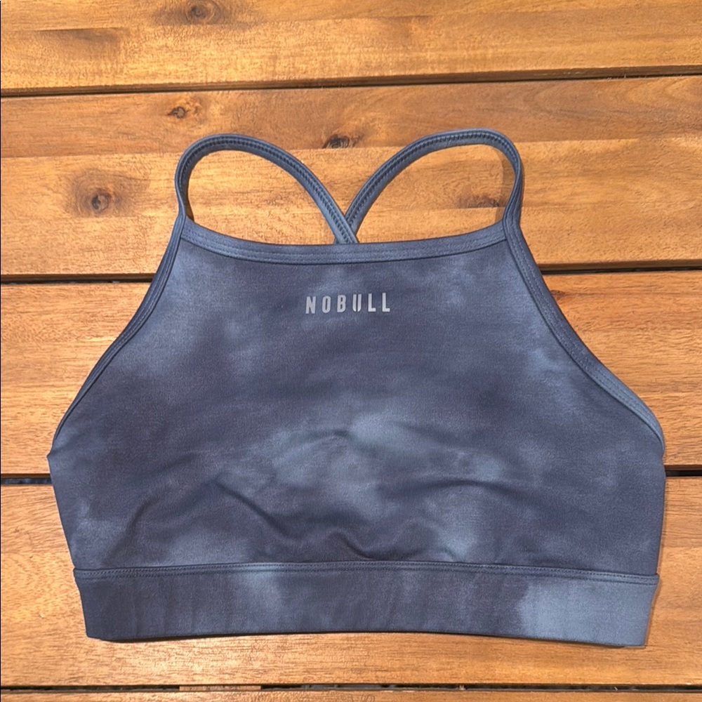 NOBULL Blue Seamless Sports Bra with Racerback